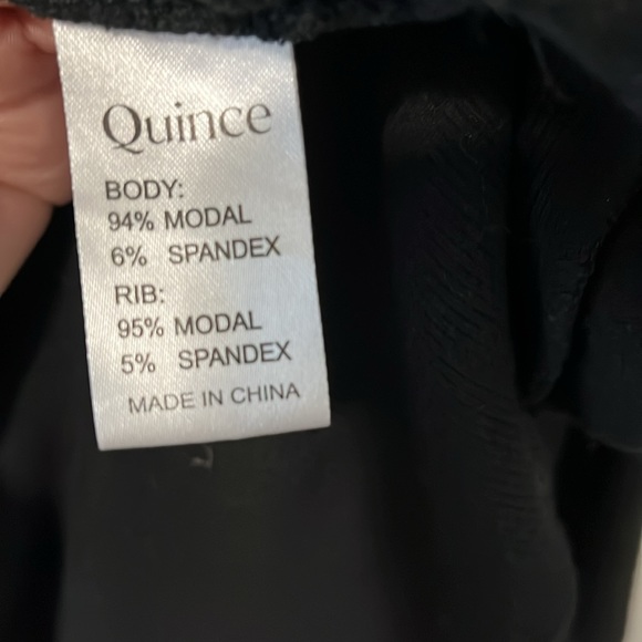 QUINCE French Terry Modal Cardigan, Black, Size S - Picture 6 of 7